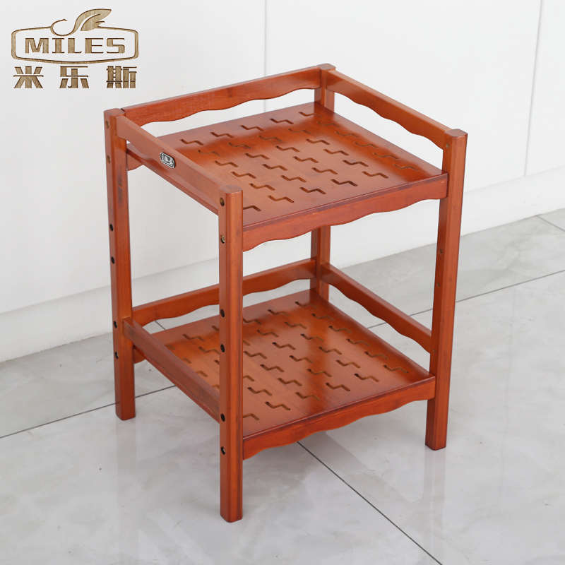 【隔板可调】楠竹台式饮水机茶水架矮架置物架沙发麻将桌边几角架