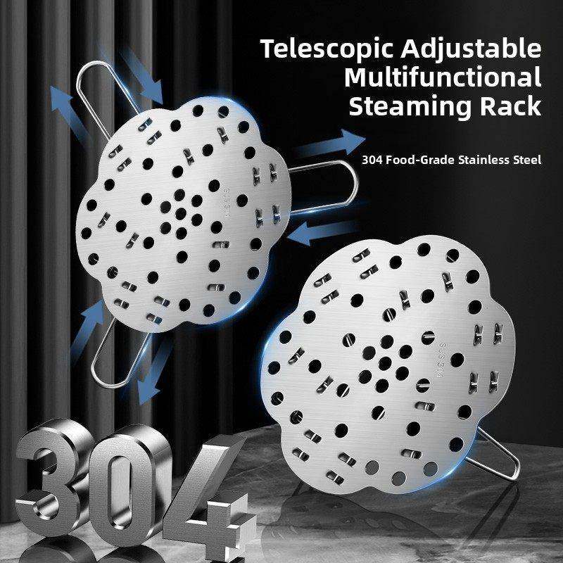 蒸煮支架304不锈钢蒸架可折叠伸缩多功能家用厨房实用小工具锅架,餐饮具,餐具笼/架,淘宝优惠券,粉丝福利购,淘宝优惠卷