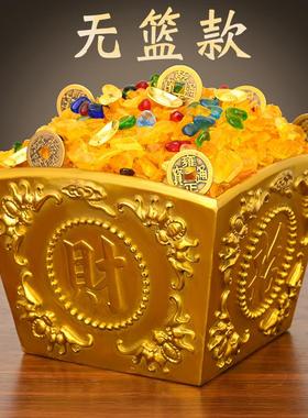 日进斗金摆件铜斗升子四方纳福聚宝盆黄铜聚财米斗金斗金蟾斗包邮