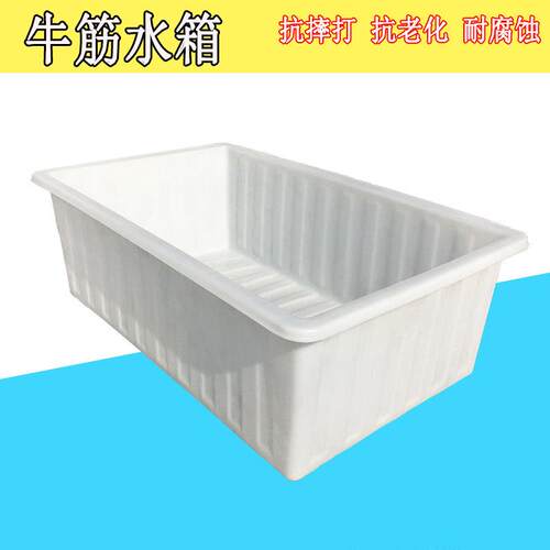 超大加厚食品级牛筋塑料水箱推布箱水产养殖箱长方形浅盆水桶