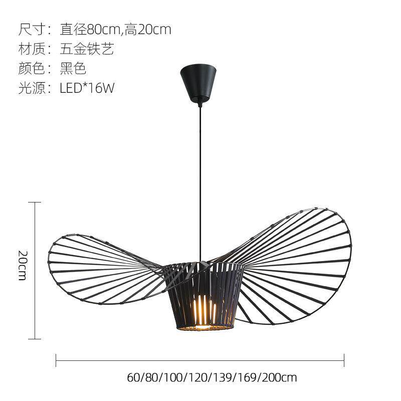 现代卧室灯具荷叶草帽吧台蜡烛主卧书房餐厅吊灯北欧热销