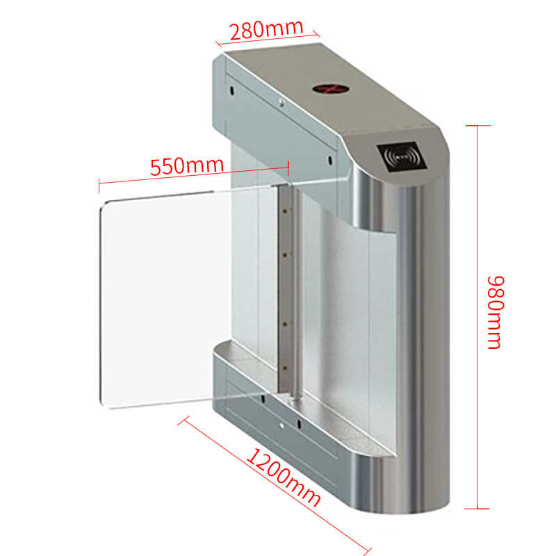智能人行通道闸健身房人脸识别门禁系统学校幼儿园小区防撞速通门