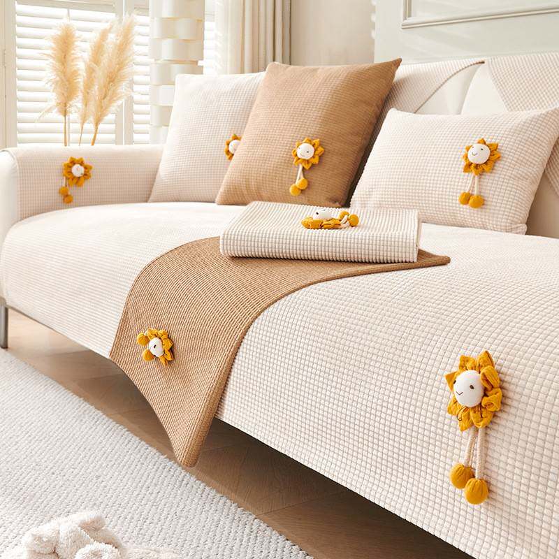 玉米粒沙发垫子四季通用2026新款防滑坐垫简约现代沙发套罩盖布巾