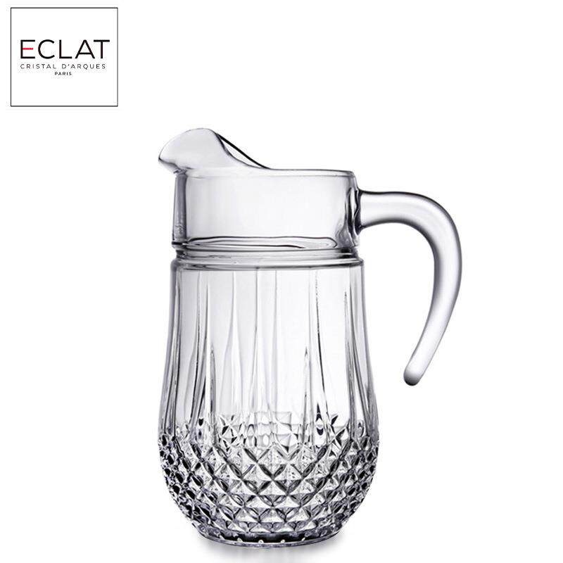 法国进口CDA水晶玻璃凉水壶鸭嘴壶冷水壶果汁壶刻花扎壶