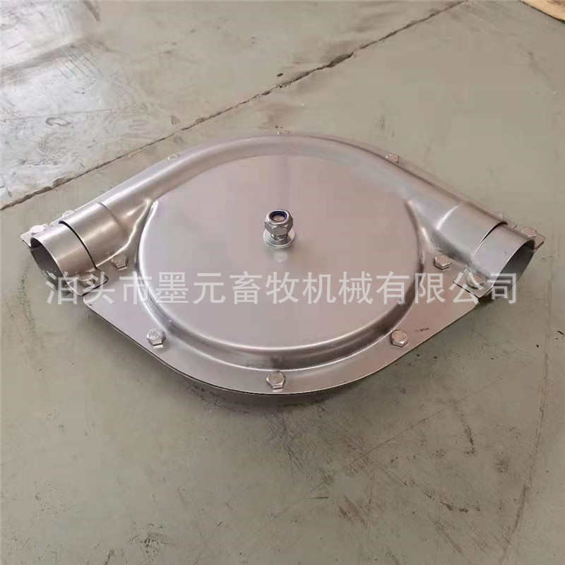 定制不锈钢转角轮养殖料线90度转角器内轮球墨铸铁轮60管配件