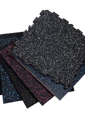 健身DWE房胶地垫减震垫力量区材哑橡铃防震垫健动身器家用运隔音