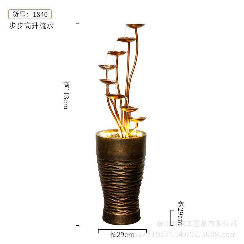 流水水景流水创意装饰品庭院喷泉家居装饰店铺摆件生财客厅观阳台