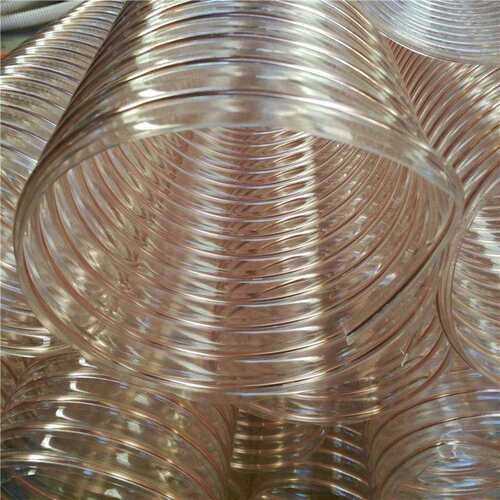 通风吸尘镀铜钢丝伸缩管陶瓷机械pu落料管木工雕刻机吸尘管100mm