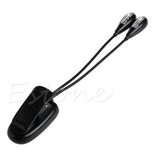 Dual Head for Desk Light Clip LED Gooseneck Flexible