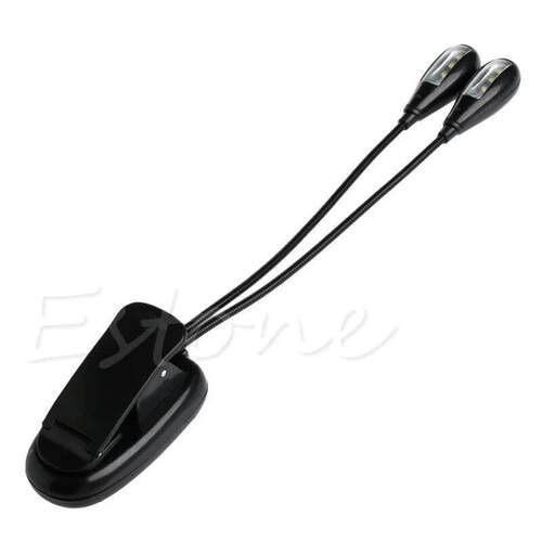 Dual for Head Desk Clip-on Light 8 LED Flexible Gooseneck