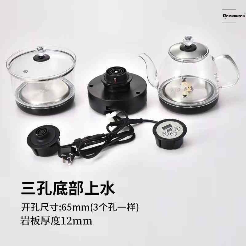 2024新款台玻璃电热水壶自动上水养生壶分体式玻璃煮茶壶来图厂家