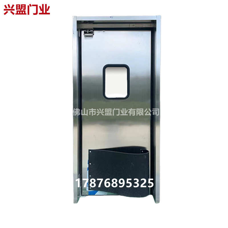 工厂直销不锈钢门做仓库专用食品车间超市304单开冷库自由防撞门