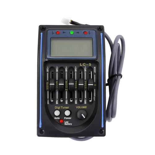 吉他拾音器5段液晶调音器LC-5均衡器EQ民谣木吉他电箱拾音器