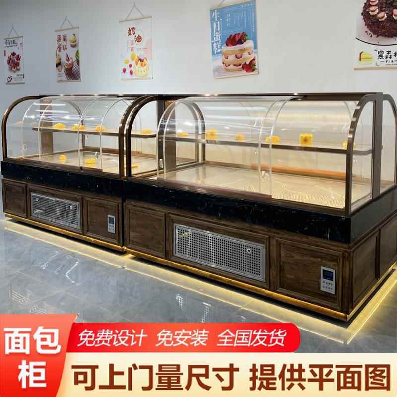 面包柜展示柜烘培货架甜品西点中岛柜蛋糕糕点店玻璃柜模型样品柜