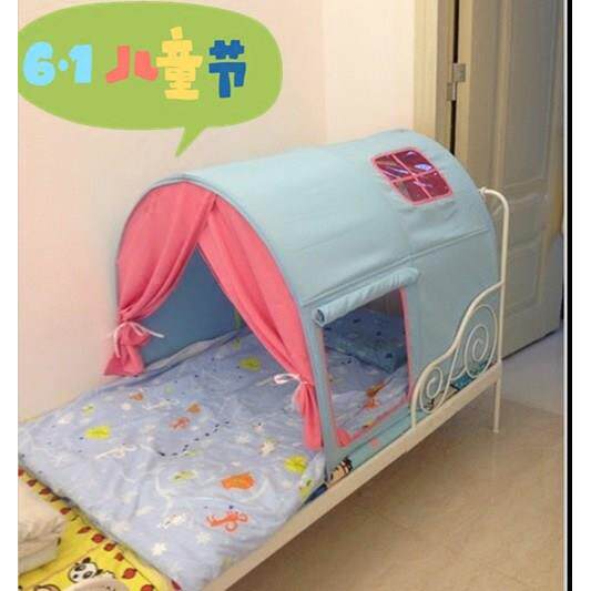 新款包邮儿童床半高游戏屋帐篷遮光防摔公主床幔床帘室内床上男孩