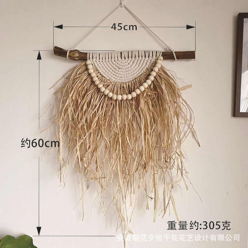 摄影草壁挂摩洛哥手工挂米亚风格花店编织家居壁饰毯波西拉菲名宿