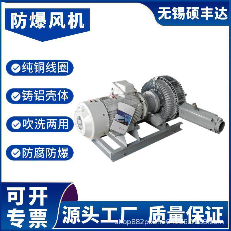 18.5千瓦防爆款鼓风机15kw耐高温高压防爆风机11kw防爆变频风机