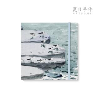 280「NATSUME x 介疾·海鸥」手工随身旅行水彩本手账素描本宝虹