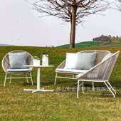 室外阳台休闲小沙发椅户外庭院花园酒店民宿露天露台防晒防水沙发