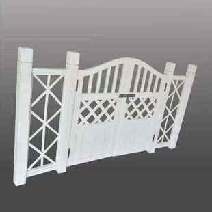 户外白色栅栏门庭院防腐木围栏花园木门学校幼儿园弧形木护栏厂家