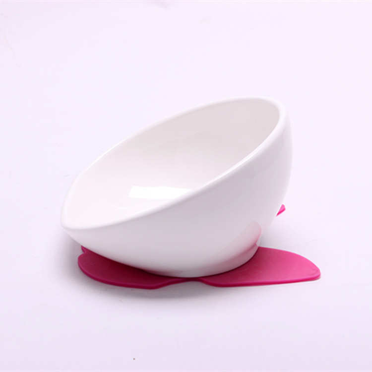 送斜面 狗盆圆形碗食日用品陶瓷宠物食具 垫 猫橡胶碗斗牛犬狗碗