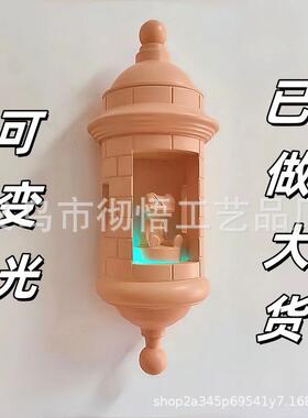 跨境新款Printed Lamp with LED LED青蛙壁灯树脂装饰挂件