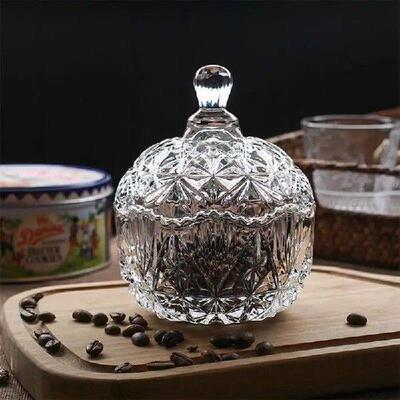 1Pc Romantic crystal glass Candy Jar Creative Decorative