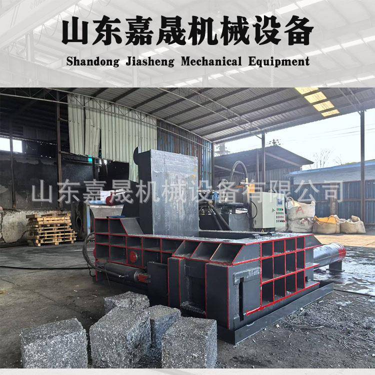 废旧金属压块机全自动油漆桶铁桶压块机125吨铁块废料压块机