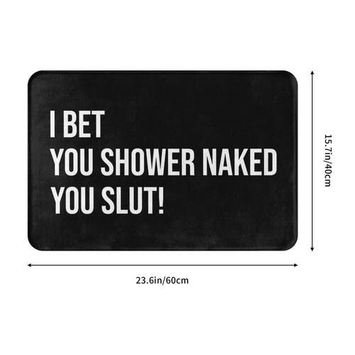 Bedroom Mat I Bet You Shower Naked Funny Prank Gift For Room