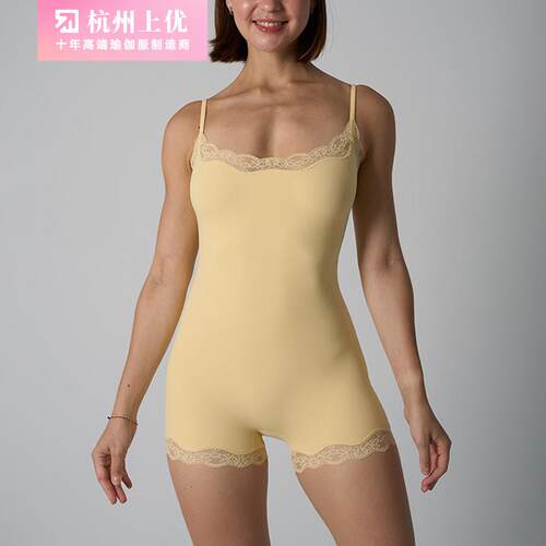 Womens Solid Color Lace Trim Bodysuit Casual Comfy