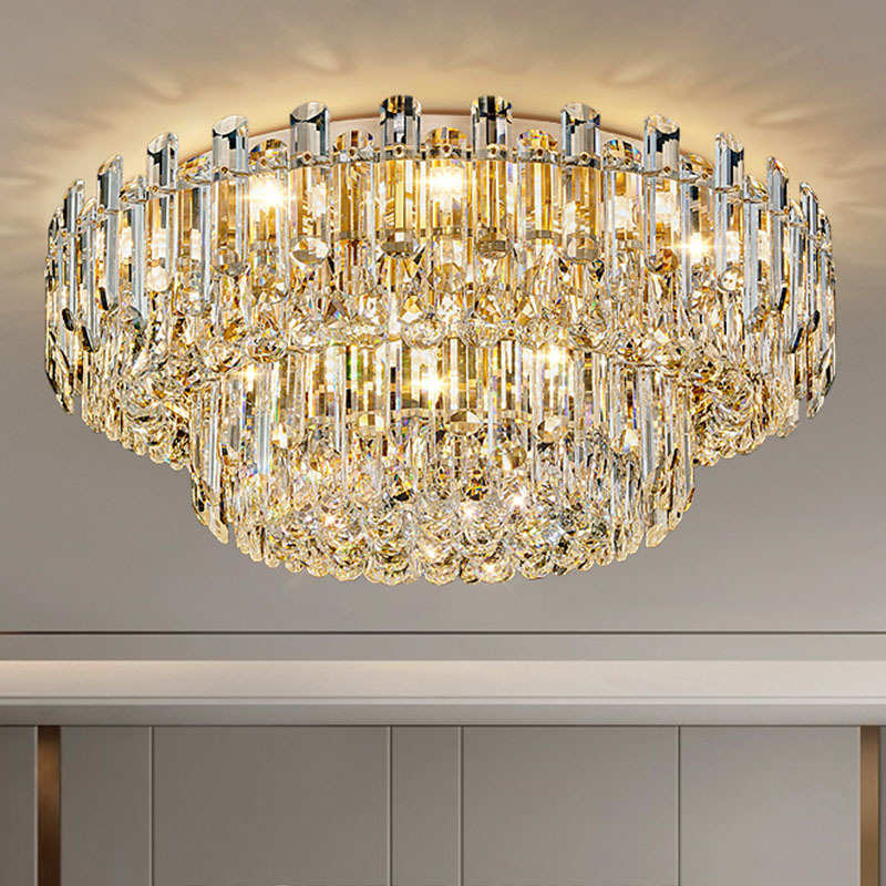 吊灯吸顶灯现代水晶客厅奢华家用奢灯具轻卧室大灯主简约大气餐厅
