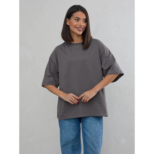 Women Plain Round Neck Tee Casual Sleeve Crew shirt Summer