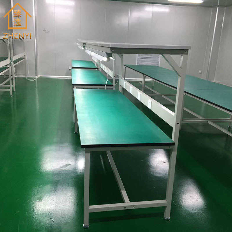 供应防静电工业带灯工作台 电子厂工厂带灯操作台防静电工作台