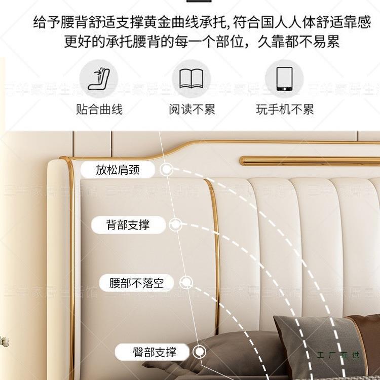 床头包靠一体落2025背新地款简约软现代家用672床背板猫抓皮单买