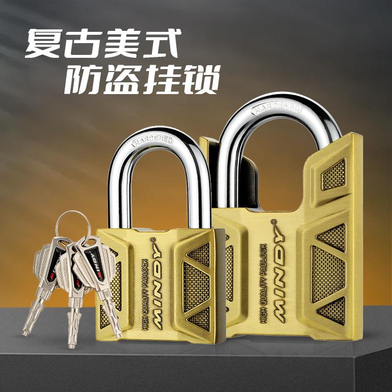 防盗挂锁防水防撬坚固耐用户外门锁仓库锁具工具箱锌合金锁头图片