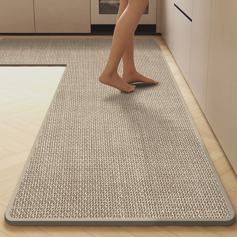 厨房专用L型地垫整块吸水防油脚垫防滑耐脏可擦免清洗高级感地毯,居家布艺,厨房地垫,淘宝优惠券,粉丝福利购,淘宝优惠卷