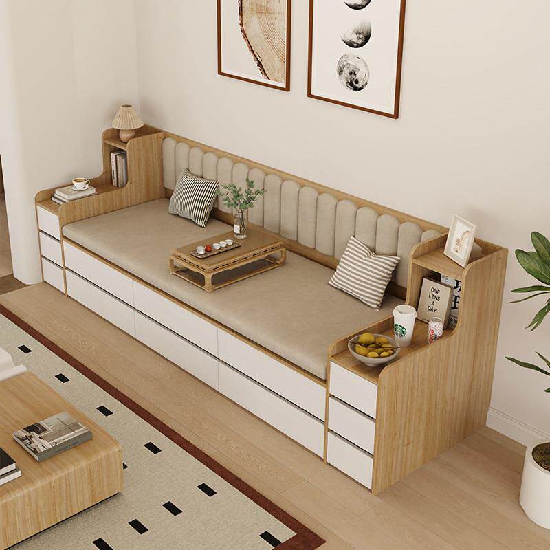 小户型实木沙发床抽屉卡座储物收纳一体客厅阳台两用单人双人民宿
