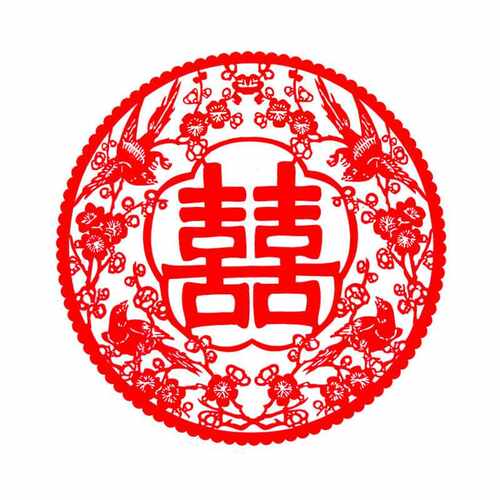 新款直销3040cm静电喜字贴剪纸结婚用品婚房间布置装饰贴画网红圆