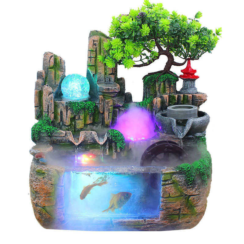 流水批发加湿器批发开业 喷泉装饰厂家摆件鱼缸新款假山家居礼品