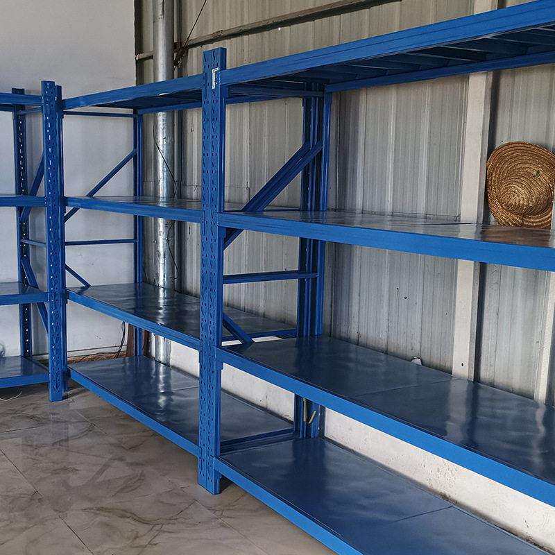 仓储货架轻型中型储物库房仓库铁置物架展示架电商可叠加多层架子