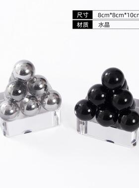 创意QS0354几客厅摆件轻奢档样板间酒柜公办桌面高抽象何玻璃水晶