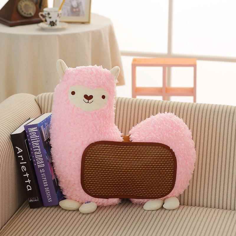 正品羊驼日按摩枕多功能充电抱枕颈腰全身按椎摩器草背泥马生礼物