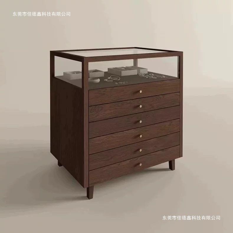 饰品柜珠宝网红陈列柜抽屉式展示柜中岛柜斗柜玻璃展柜流水台柜子
