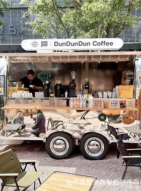 复古铁艺不锈钢饮食餐车 户外景区商业街摆摊车 网红打卡拍照小吃