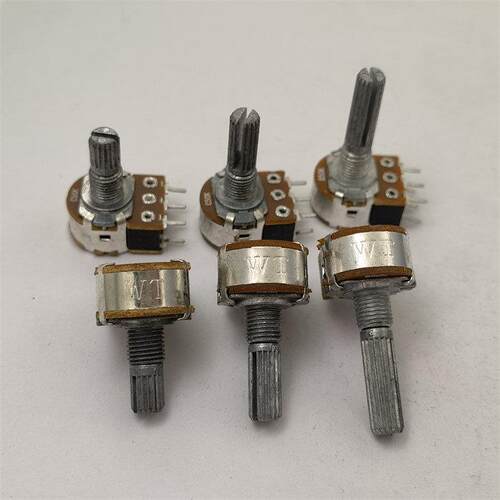 WT 148型双联电位器 C50K 柄长15MM 20MM 25MM花 带防套