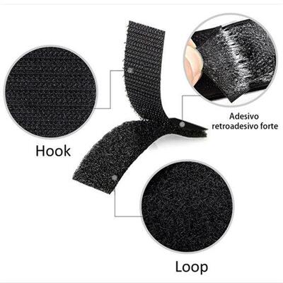 Hook Loop Strips Strong Back Adhesive Fasten Mounting Tape