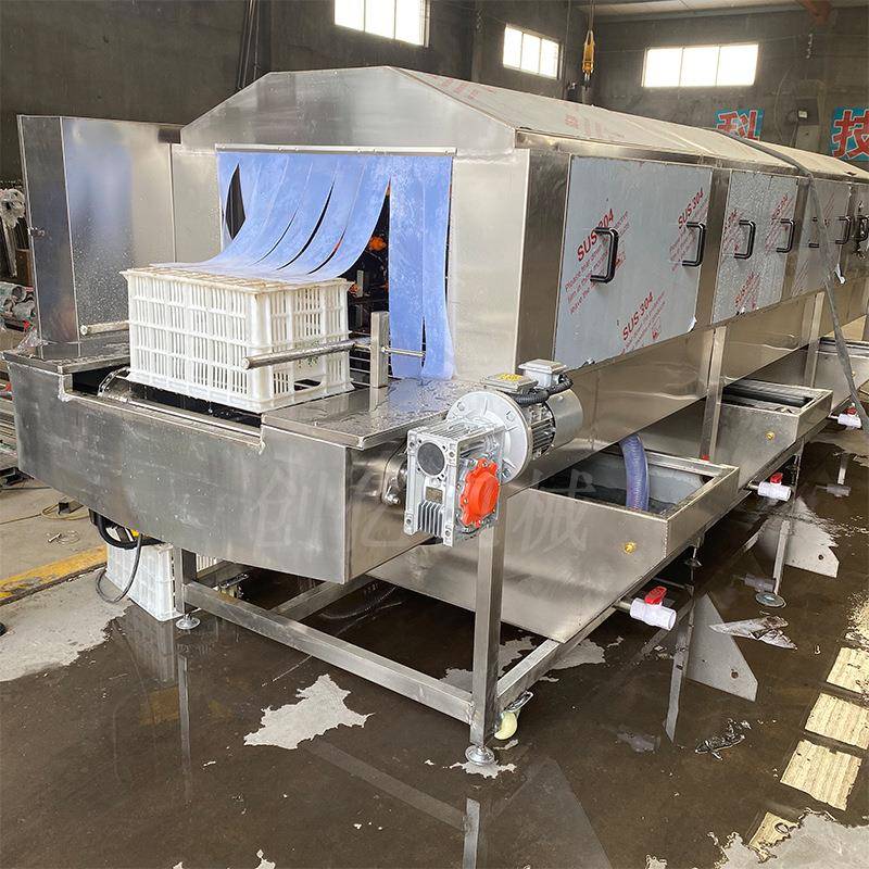 现货蔬菜筐子清洗机全自动塑料箱清洗机商用食品配送箱清洗设备