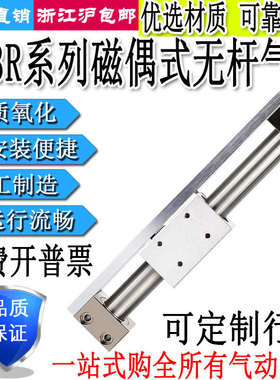 气动磁偶式无杆气缸CY3R6/10/15/20/25/32/40/50/63-100/200/300