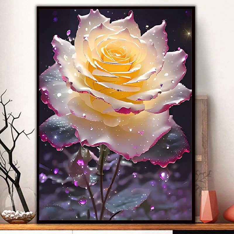 O5L花卉十字绣2023新款线绣客厅满绣梦幻玫瑰简单手工diy自刺绣20