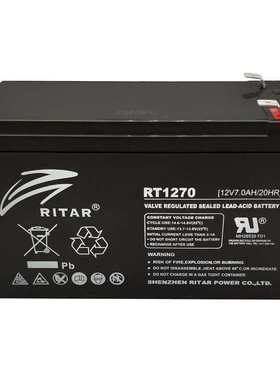 RITAR瑞达蓄电池12V5.5AH12A7.2A9A7AH迅达3300/RT12120H电梯平层